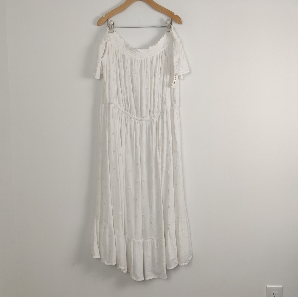 Old Navy White Midi Dress